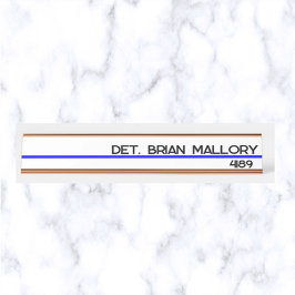 Bewerkbare Thin Blue Line Police Enforcement Bureau Naambordje