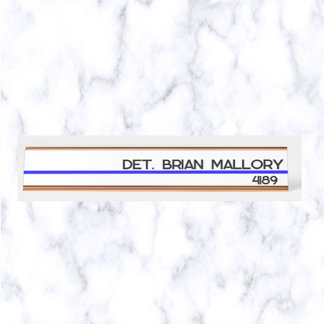 Bewerkbare Thin Blue Line Police Enforcement Bureau Naambordje