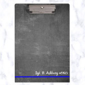 Bewerkbare Thin Blue Line Police Enforcement Klembord
