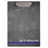 Bewerkbare Thin Blue Line Police Enforcement Klembord (Voorkant)