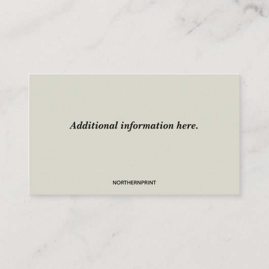 Bewerkbare thuisfasering visitekaartje (Achterkant)