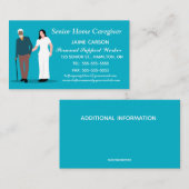 Bewerkbare thuiszorg en persoonlijke verzorging visitekaartje (Voorkant / Achterkant)