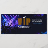 Bewerkbare Ticketuitnodiging |Concert, Evenement & (Achterkant)