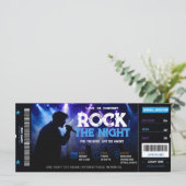 Bewerkbare Ticketuitnodiging |Concert, Evenement & (Staand voorkant)