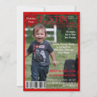 Bewerkbare Tijdschriftcover Feest Uitnodiging