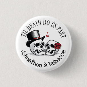 Bewerkbare Til Death Do Us Part Wedding Ronde Button 3,2 Cm