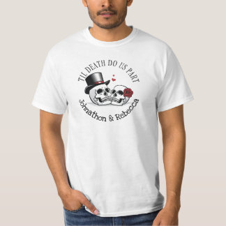 Bewerkbare Til Death Do Us Part Wedding T-shirt