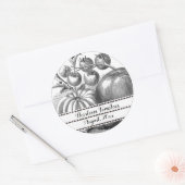 Bewerkbare  tomatenzaadlabels ronde sticker (Envelop)