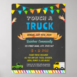 Bewerkbare Touch een Truck Fundraiser flyer Poster