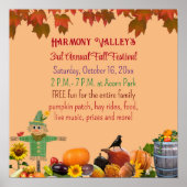 Bewerkbare Town Herfst Festival Poster (Voorkant)