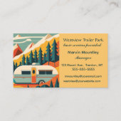 Bewerkbare Trailer Park Campground Visitekaartje (Voorkant)
