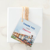 Bewerkbare Train Squared Dank u Label (In situ)