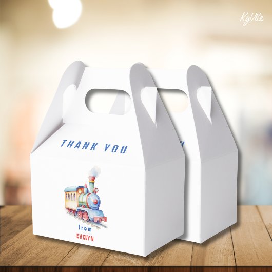 Bewerkbare Trein Avontuur Verjaardag Favoriet Box Bedankdoosjes