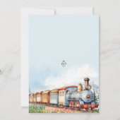 Bewerkbare Trein Verjaardag Uitnodiging Trein Avon (Achterkant)