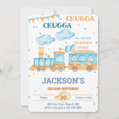 Bewerkbare Trein Verjaardagsuitnodigingen Kaart (Voorkant)