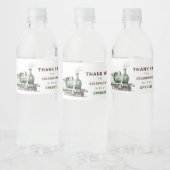 Bewerkbare trein water fles teken verjaardag waterfles etiket (Flessen)