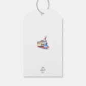 Bewerkbare Treincirkel 2e Verjaardag Dank u Label Cadeaulabel (Achterkant)