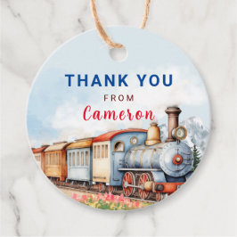 Bewerkbare Treincirkel Dank u Label Trein