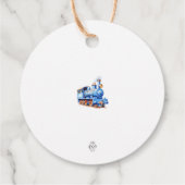 Bewerkbare Treincirkel Dank u Label Trein (Achterkant)