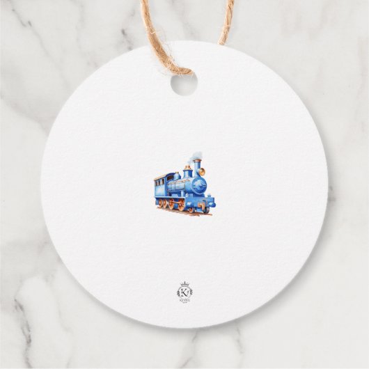 Bewerkbare Treincirkel Dank u Label Trein (Achterkant)