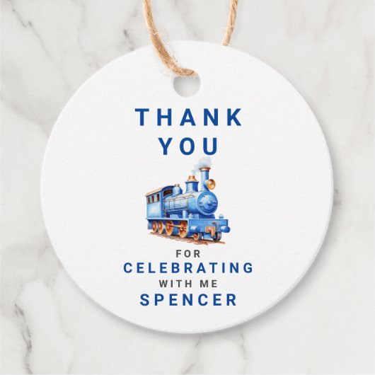 Bewerkbare Treincirkel Dank u Label Trein (Voorkant)