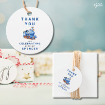 Bewerkbare Treincirkel Dank u Label Trein