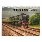 Bewerkbare treinen kalender (Hoes)