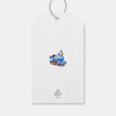 Bewerkbare treinverjaardag dank u Label Cadeaulabel (Achterkant)