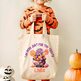 Bewerkbare Trick or treat Funny Halloween Tote Bag