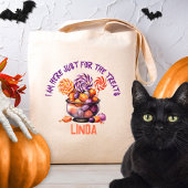 Bewerkbare Trick or treat Funny Halloween Tote Bag