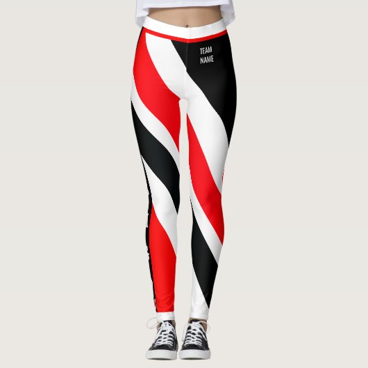 Bewerkbare TRINBAGO (teamnaam) Leggings (Voorkant)