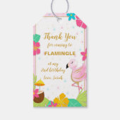 Bewerkbare Tropical Party-voorkeurslabels Cadeaulabel (Voorkant)