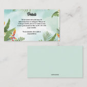 Bewerkbare tropische details van de bruiloft informatiekaartje (Voorkant / Achterkant)