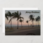Bewerkbare tropische kerstfoto feestdagenkaart (Voorkant / Achterkant)