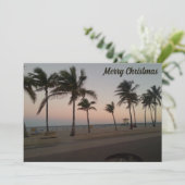 Bewerkbare tropische kerstfoto feestdagenkaart (Staand voorkant)