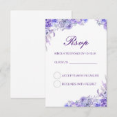 Bewerkbare trouw-RSvp-kaart, aangepaste RSvp-kaart RSVP Kaartje (Voorkant / Achterkant)