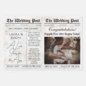 Bewerkbare Trouwkrant Bloemenboeket Inpakpapier Vel (Voorkant)