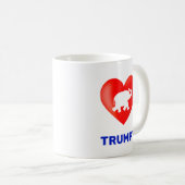 Bewerkbare Trumpy hart en olifant Koffiemok (Voorkant rechts)