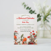 Bewerkbare Tuinbloemen Uitnodiging Briefkaart (Staand voorkant)