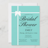 Bewerkbare turquoise Bruidsdouche, Baby Shower Kaart (Voorkant)