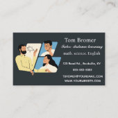 Bewerkbare Tutor Afstandsonderwijs Visitekaartje (Voorkant)