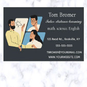 Bewerkbare Tutor Afstandsonderwijs Visitekaartje