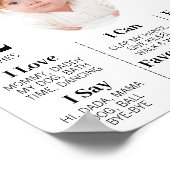 Bewerkbare tweede verjaardag 2 jaar foto-Baby Poster (Hoek)