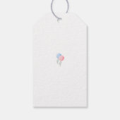Bewerkbare Twin Babies Baby shower Dank u Label Cadeaulabel (Achterkant)