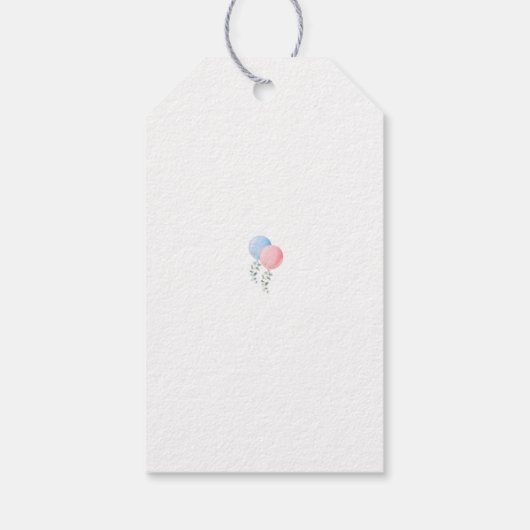 Bewerkbare Twin Babies Baby shower Dank u Label Cadeaulabel (Achterkant)