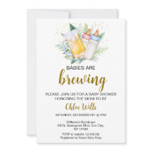 Bewerkbare Twin Babies Baby shower Invitation