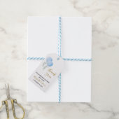 Bewerkbare Twin Boys Baby shower Dank u Label Cadeaulabel (Met Touw)