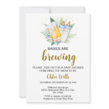 Bewerkbare Twin Boys Baby shower Invitation