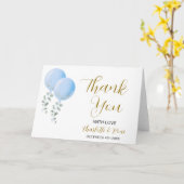 Bewerkbare Twin Girls Gevouwen Dank u Kaart (Gele Bloem)