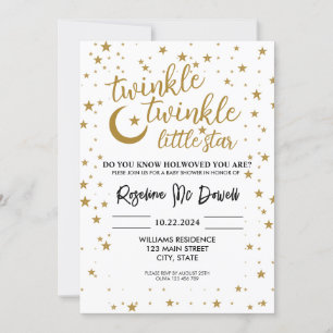 BEWERKBARE Twinkle Twinkle kleine ster, jongen dou Kaart